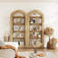 Étagère en bois de teck de 70,86 po de hauteur à 5 niveaux, bibliothèque moderne en bois avec étagère, bureau, chambre à coucher et salon