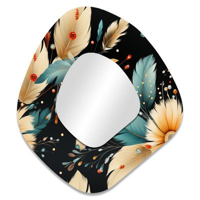 Gipsy Spirit Boho Motif I - miroir mural asymétrique floral unique