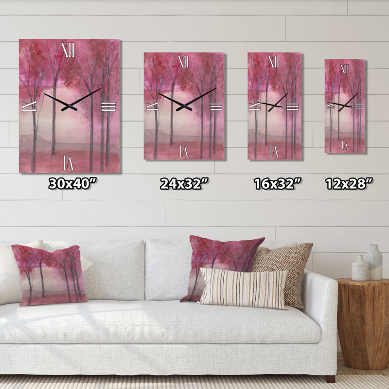 Horloge murale rose, Médium