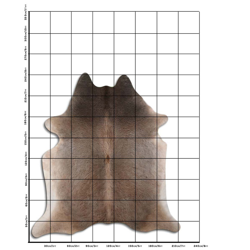 Cowhide Rug Tan Grey