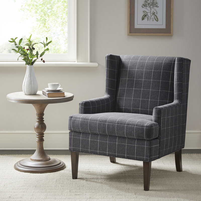 Fauteuil à oreilles Bedford Decker, Vitrail gris anthracite