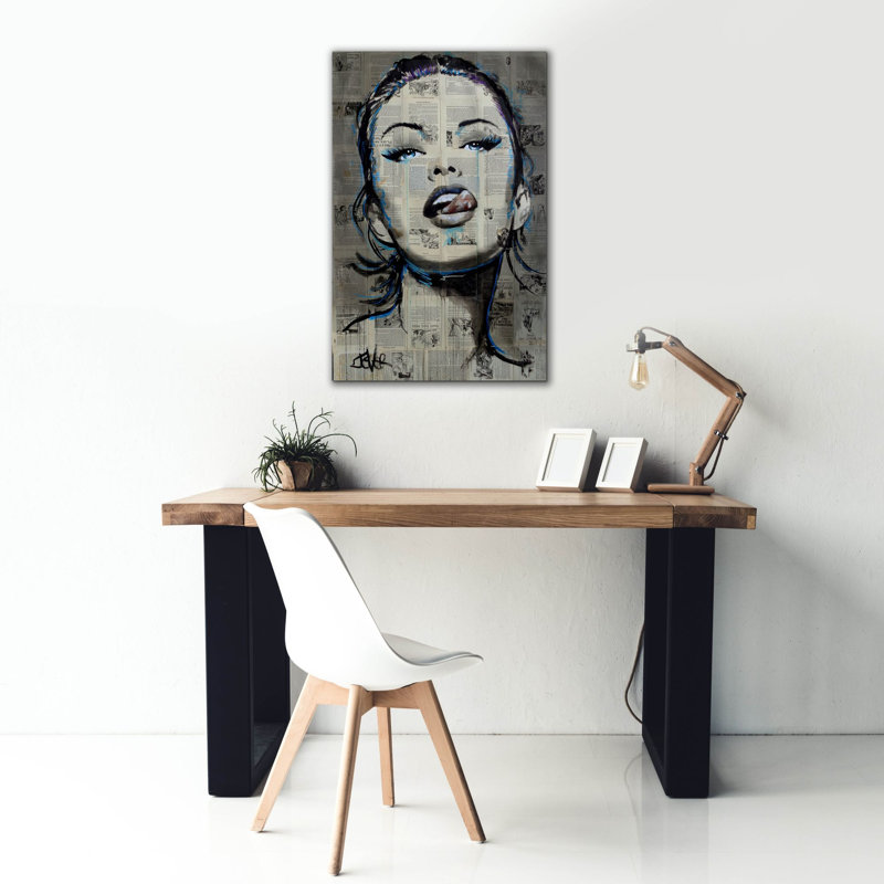 «Cheeky» par Loui Jover, art mural sur toile, H 40 po x l 26 po x P 1,5 po