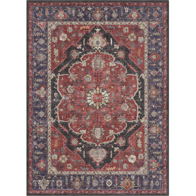 Bungalow Rose Aylena Hereke Floral Beige Area Rug