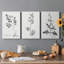 Botanical Imprint I - Ensemble de 3 toiles tendues-1136368432