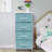 Sorbus 4 Drawers Chest Nightstand with Steel Frame, Wood Top, & Fabric Bins-2085324487