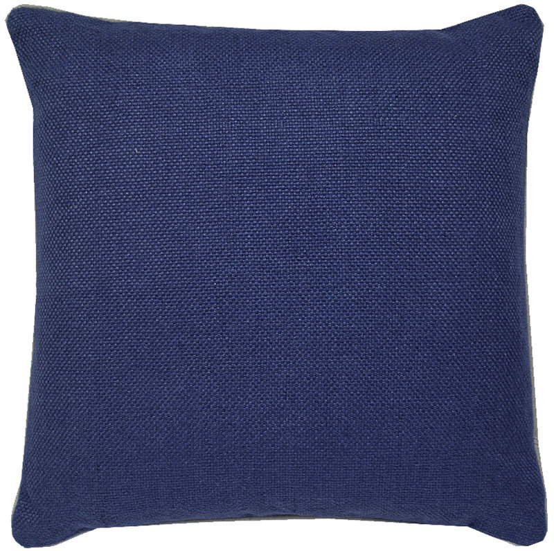 Linen Throw Pillow, Navy