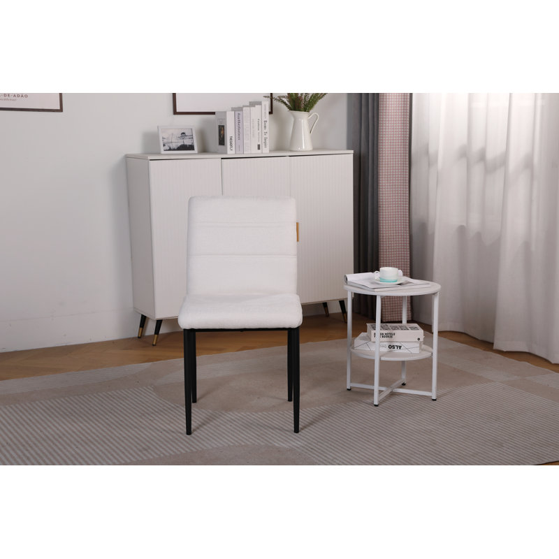 Upholstered Dining Chair, White