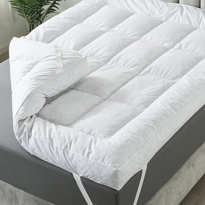 5 Inch Feather Bed Mattress Topper, Memory Foam Mattress Topper, Thicked Down Alternative-Lined