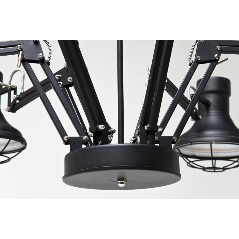 Spider 6-Light Shaded Chandelier