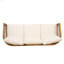 Fauteuil club en acacia et PVC-coated polyester Paola