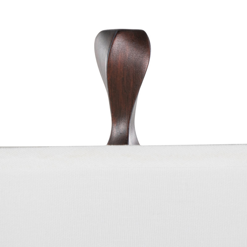 Ensemble de lampes de table 30,25 po Aroha Andrieka, Faux noyer foncé, Lin naturel
