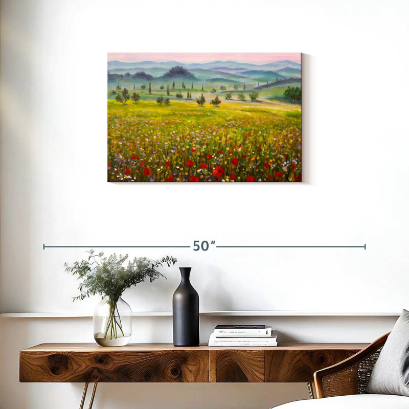 Champ de fleurs toscan Alvord, H 20 po x l 30 po