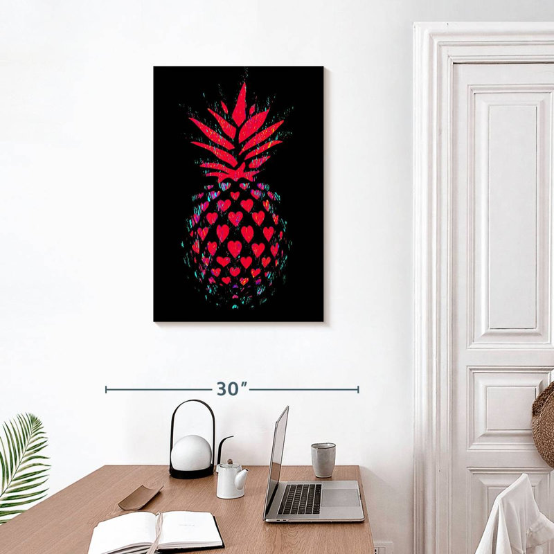 Yarlin Heart Dotted Pineapple, 30" H x 20" W