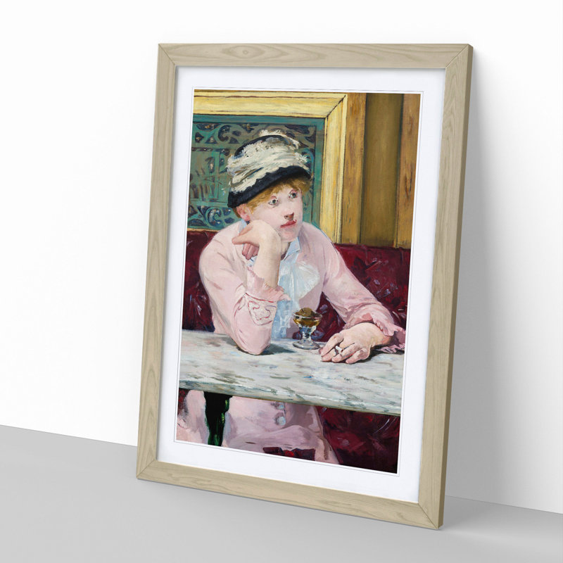 Plum Brandy by Edouard Manet - Picture Frame Painting, 36cm H x 27cm W x 2cm D, Oak Framed