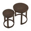 Ensemble de 2 ronds en bois rond avec pieds robustes-536055122