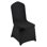 Housses pour chaises pliantes en élasthanne noire 50PCS - Housses ajustées universelles avec dossier arrondi pour mariage, banquet et fête, lavable et amovible
