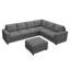 Canapé modulaire en U avec repose-pieds Abramson-1930067865-1930067842