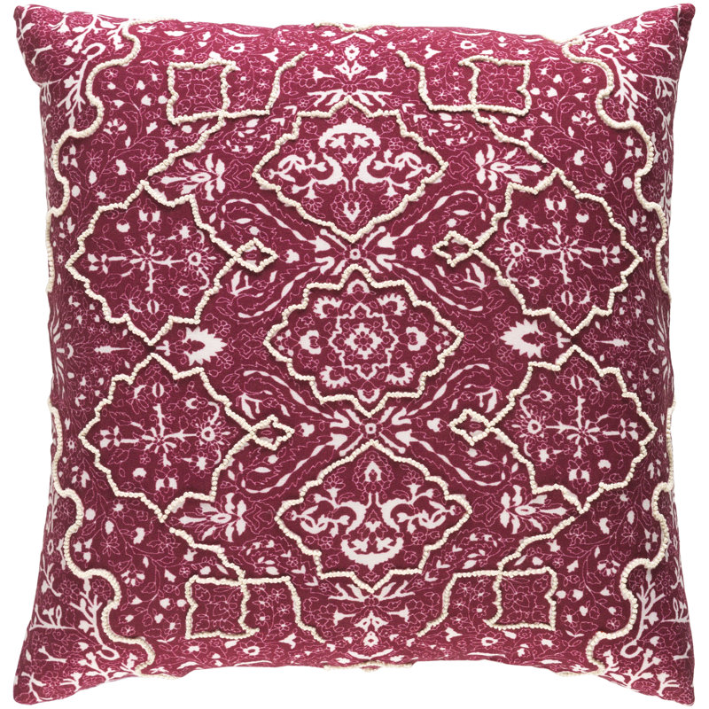 Housse de coussin Caitlyn, H 20 po x l 20 po x P 0,2 po, Bleu / neutre, Pas de bourre