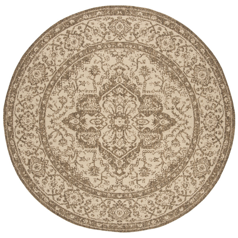 Girard Cream/Beige Area Indoor/Outdoor Rug, Round 201 cm