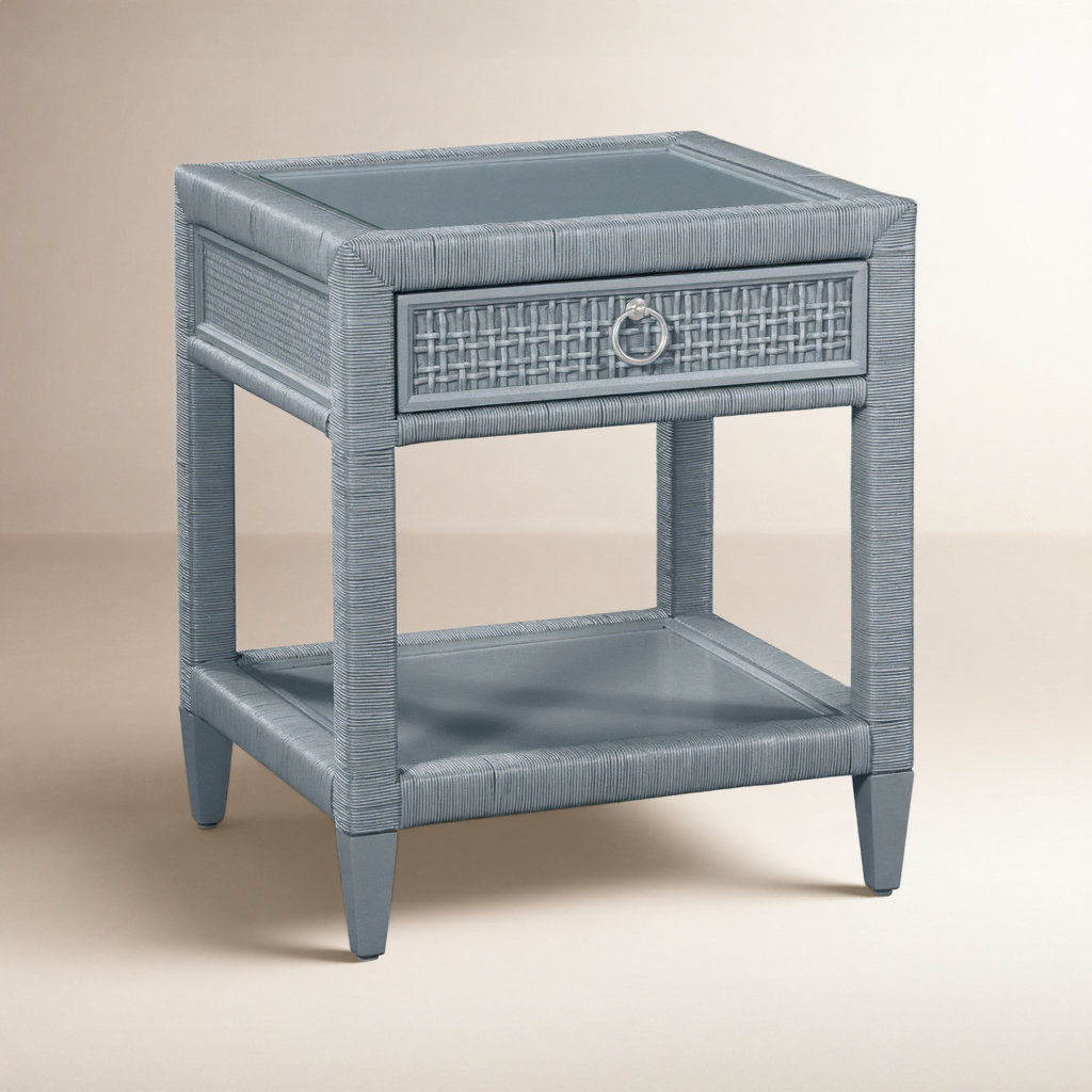 Monterey 1 - Drawer Nightstand, Navy, Yes, Brass