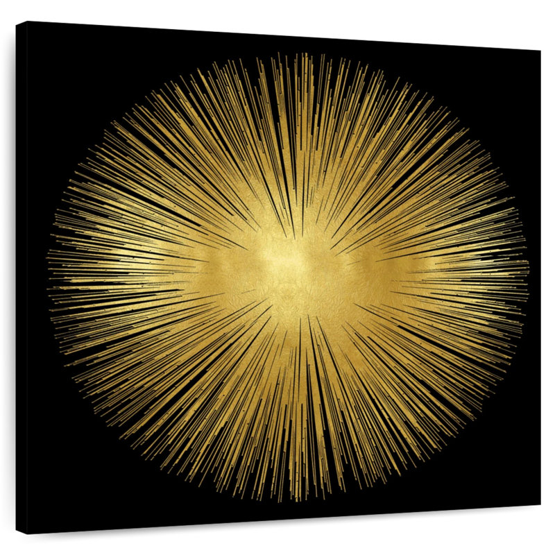 Avery Sunburst sur fond noir I, H 16 po x l 16 po