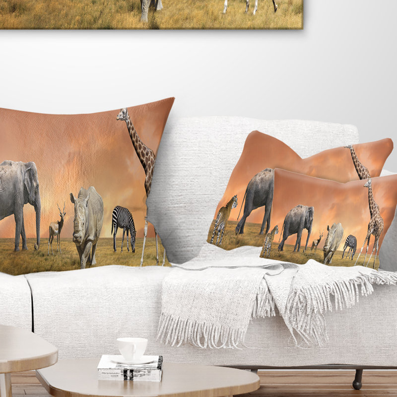Coussin lombaire en savannah africain