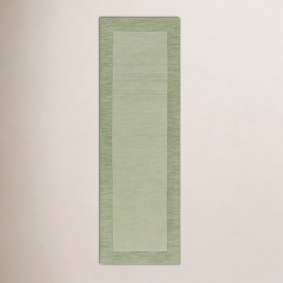 Dolma Medium Green Hand-Loomed Wool Rug