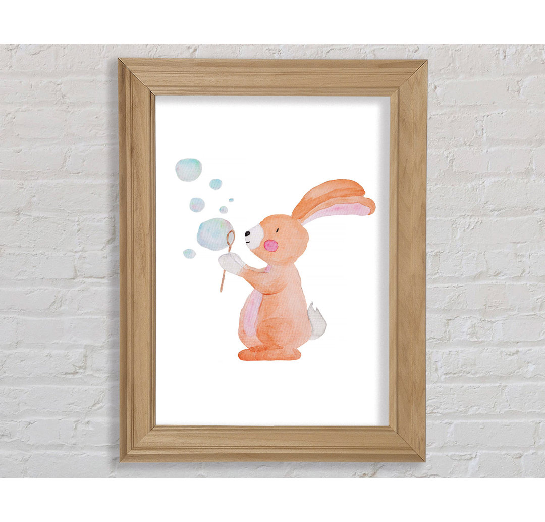 Bunny Bubble Love - Einzelne Bilderrahmen Kunstdrucke