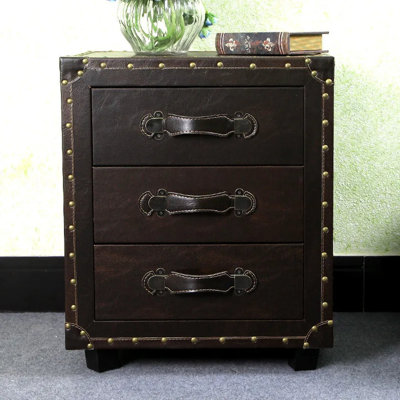 Antasia Retro Bedside Table Rustic Living Room Side A Few Solid Wood
