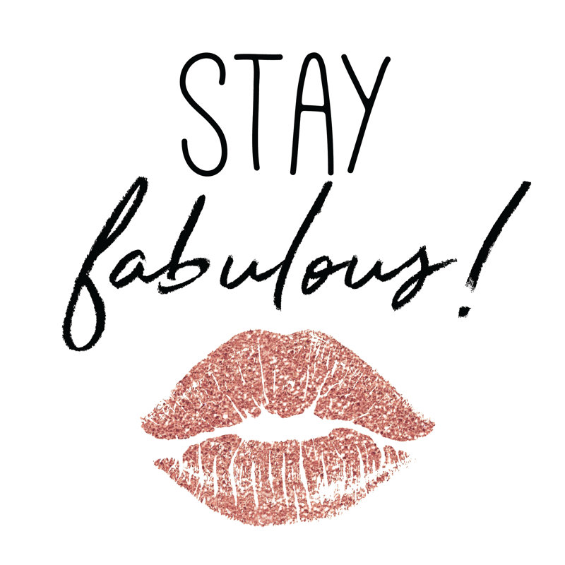 Fabulous Lips - Wrapped Canvas Print, 51cm H x 51cm W x 3.8cm D