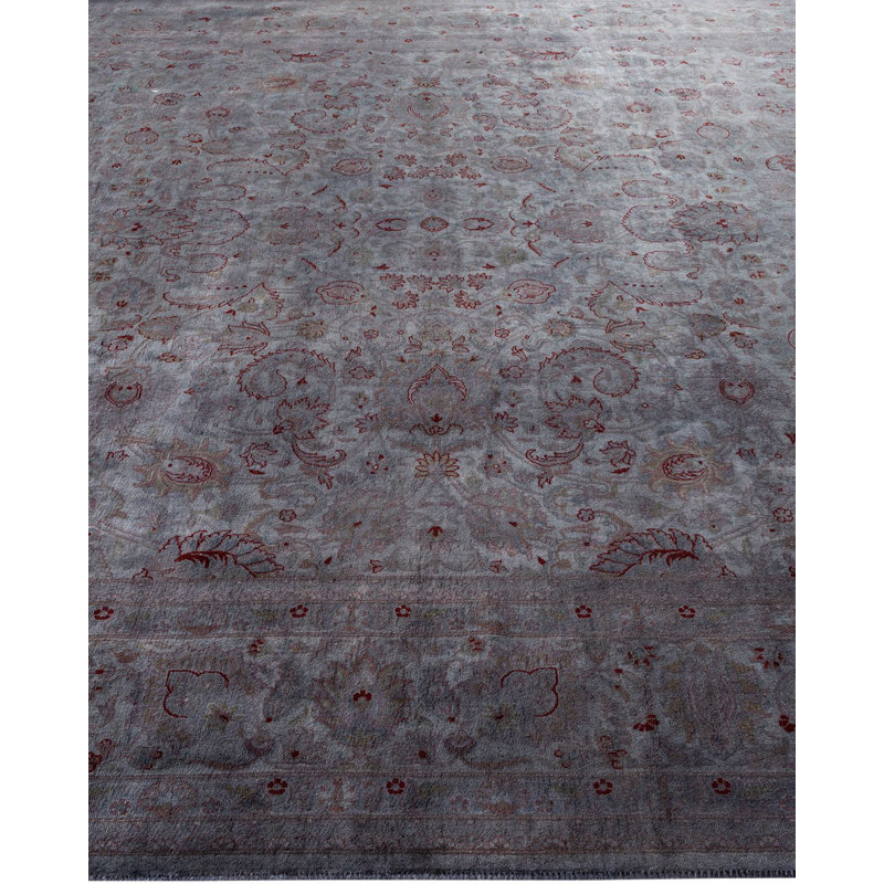 Tapis unique gris de 8 pi 2 po x 9 pi 10 po Yonason
