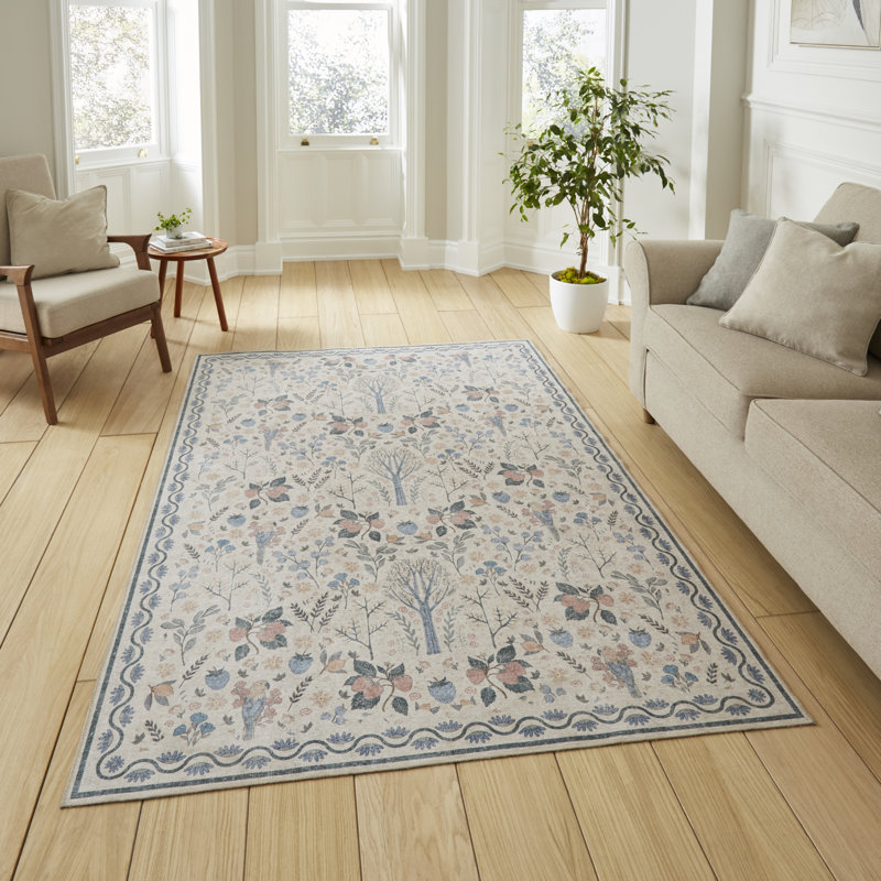 Vintage Look Digitally Printed Area Rug, Rectangle 122 x 170 cm