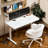 48'' W Adjustable Glass Electric Standing Desk with Drawer, USB  Ports