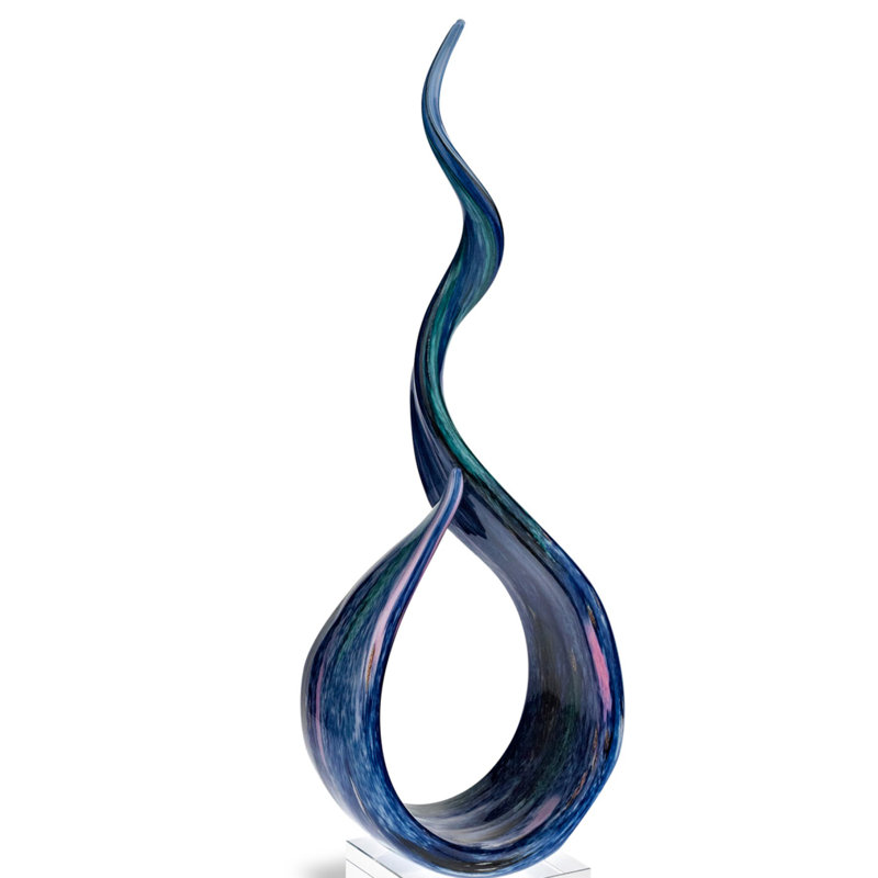 Monet Centerpiece Sculpture, Blue/Black