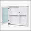 Armoire de salle de bain murale polyvalente avec tablettes réglables et porte miroir pour un rangement amélioré