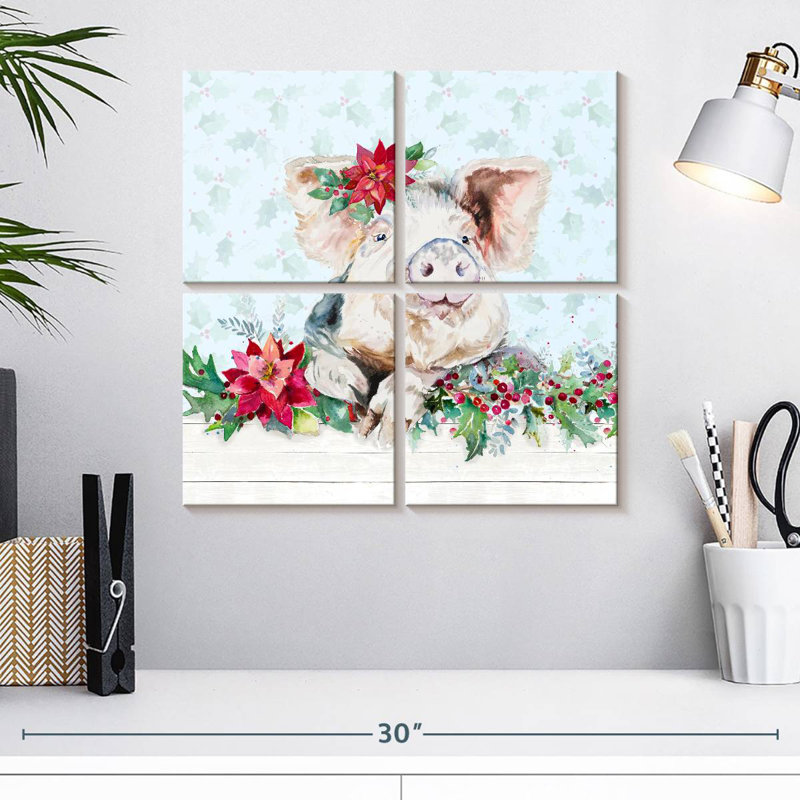 Petit cochon Brampt Holiday, H 18 po x l 18 po