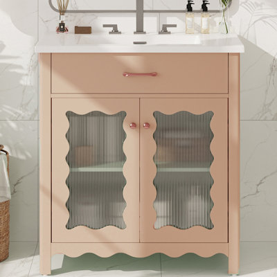 Modern 31" Bathroom Vanity With Ceramic Top