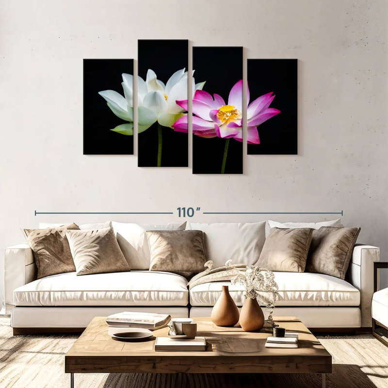 Fleurs de lotus roses et blanches Harnek