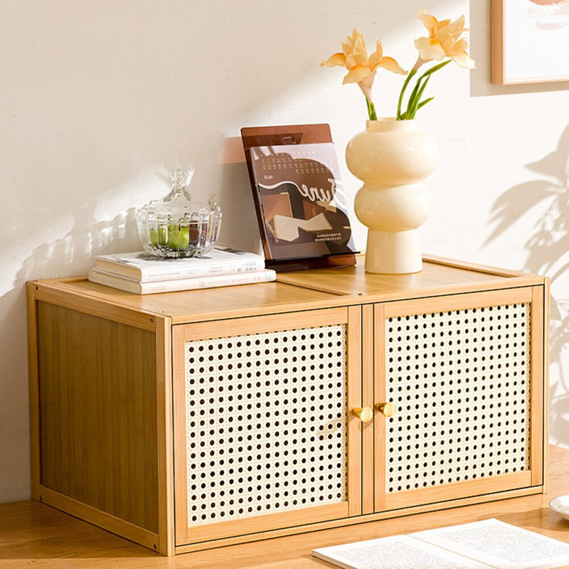 2 -Door Storage Cabinet, Natural-2 doors
