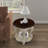 Solid Wood Round End Table with Shelf-1518809811
