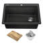 KRAUS Bellucci 28” Granite Workstation Drop In Top Mount Single Bowl Kitchen Sink with Accessories-86781486-86781491