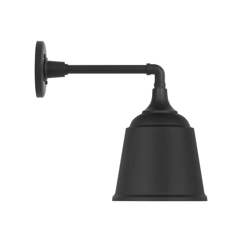 Thomas O'Brien - Light Outdoor Barn Light, Matte Black, 13.25" H x 8" W x 14.25" D, Matte Black