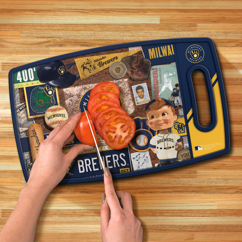 MLB Retro Series Cutting Board, Milwaukee Brewers
