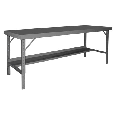 Établi à hauteur ajustable à hauteur ajustable avec style pied en acier ergonomique