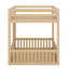 Wood Bunk Bed With Ladder And Guardrails-113793101