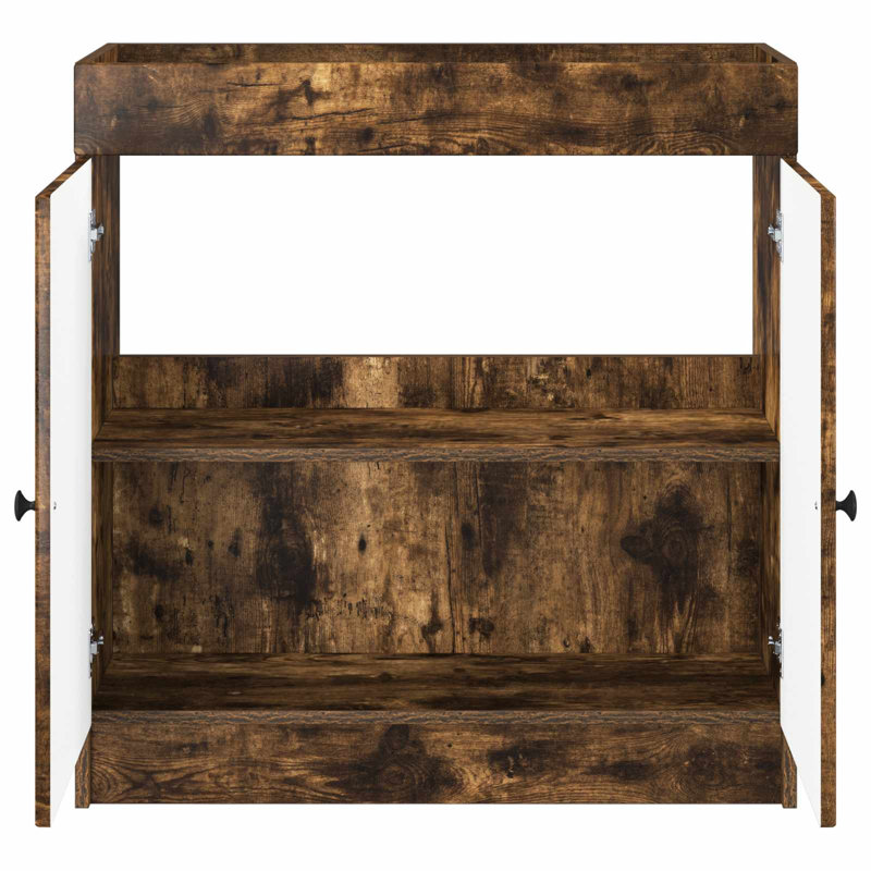 56cm Bathroom Vanity Base Only, Smoked Oak