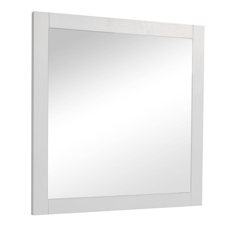 Miroir mural Lenelle, Blanc mat