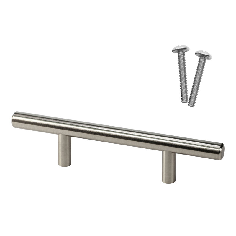 Brushed Nickel 3" Center to Center Bar Pull Handle Set