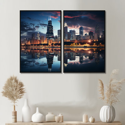 Laine - Large Chicago Art Prints On Canvas Set Of 2