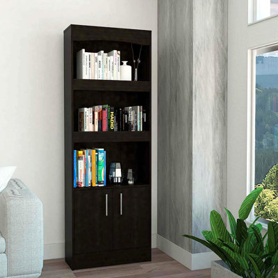 Shell Beach 1-Drawer 3-Shelf Bookcase Wenge